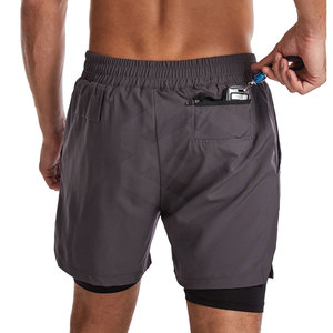 New Arrival Shorts Fashion Double <b>Layer</b> Athletic Shorts Customized Logo Men Double <b>Layer</b> Athletic Shorts Workout in Best Price - Product Image 6