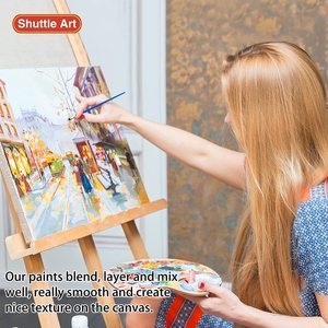Suministros de pintura acrílica, pigmentos no tóxicos <span class=keywords><strong>para</strong></span> lienzo, tela de <span class=keywords><strong>madera</strong></span>, artesanías de cerámica, 24 <span class=keywords><strong>colores</strong></span> - Product Image 6