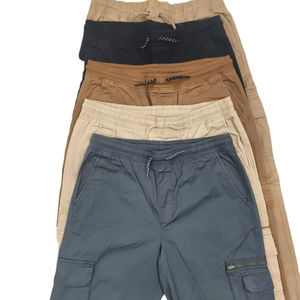 Pantalon long cargo 100% coton pour homme anti-rides style travail pantalon de survêtement baggy taille moyenne coupe ample lavage coloré techniques froissées - Product Image 5