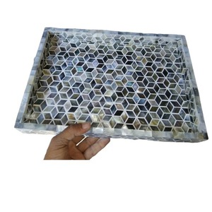 Bandeja de Servicio de Lujo Hecha a Mano con Incrustaciones de Nácar para Sala de Estar, Vajilla de Estilo Moderno, Multifuncional, Alta Calidad, Precio de Fábrica - Product Image 6