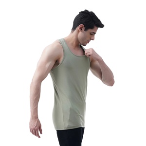 Factory Direct <b>Men</b> Sports <b>Singlet</b> Sleeveless Workout Training Top Available With Custom Print Colors And Sizes - Product Image 2