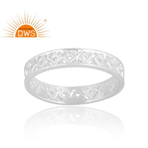 Nuevo diseño de tendencia, anillo de banda de Plata de Ley 925 para mujer, joyería personalizada para mujer, regalo para ella - Product Image 1