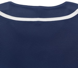 Wholesale 100% Polyester Breathable Short Sleeve Baseball Shirts High Quality <b>Blue</b> Blank Button Team Sportswear Baseball Jersey - Product Image 3