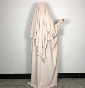 Vente en Gros de Robe Musulmane Traditionnelle pour Femmes de Couleur Unie Abaya avec Manches Longues Robe Teinte pour Femmes - Product Image 5