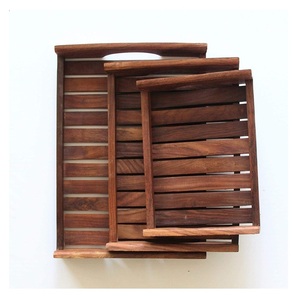 Plateau de service en bois plateau de décoration polyvalent pour cadeau de rangement comme décor de cuisine de Table plateau en bois - Product Image 4