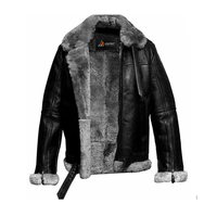 Veste d'hiver pour homme Esprit, grande taille, surdimensionnée, personnalisable, en cuir d'agneau véritable, imitation fourrure, fermeture éclair, respirante, fine