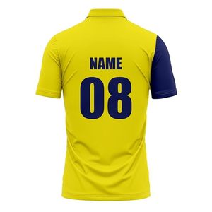 Polo de cricket Blanco clásico sublimación personalizada para Hombre Camisetas de fútbol americano para hombre - Product Image 3