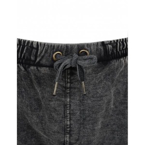 Short de survêtement personnalisé solide 100% coton Cordon de serrage confortable et délavé à l'acide vintage lourd avec ceinture élastique Cargo à ourlet brut - Product Image 3