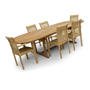Best Selling Commercial Outdoor Oval Dining Table Set Modern Minimalist Style <b>Restaurant</b> <b>Furniture</b> Set - Product Image 3