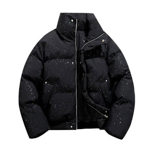 Veste matelassée coupe-vent en gros, personnalisée, légère, matelassée, ample, à capuche, pour homme et femme - Product Image 1