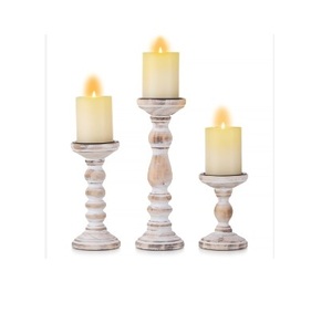 Luxury Design Newly Arrival Wooden <b>Candle</b> Handcrafted Tealight Holder <b>Set</b> of Three Best Custom Shape Top Selling Wooden Holder - Product Image 6