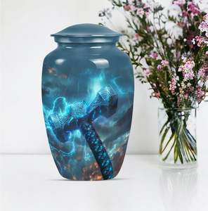 โกศใส่เถ้ากระดูกสำหรับงานศพของมนุษย์โกศสำหรับผู้ใหญ่เพศชายขี้เถ้าสีดำสำหรับพ่อขี้เถ้าแบบกำหนดขนาดได้ - Product Image 5