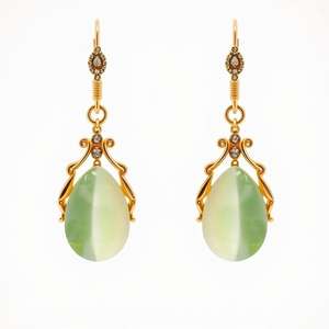 ต่างหูแฟชั่น925รูปหยดน้ำเงินสเตอร์ลิงประดับทองธรรมชาติแบบห้อย - Product Image 3