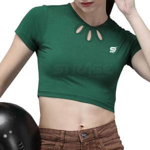 Camiseta Corta Informal, Ecológica, Ligera y Transpirable, de Calidad Profesional, Tejido de Felpa, para Todas las Temporadas, para Mujer - Product Image 1