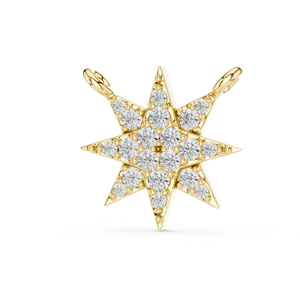 จี้เพชรทรงกลมทองคำขาว 14K สไตล์ชาติพันธุ์สำหรับผู้หญิง - ได้รับการรับรองจาก IGI เหมาะสำหรับงานปาร์ตี้ เพชรคุณภาพสูงเพิ่งเพาะเลี้ยง - Product Image 1