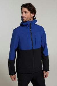 Venta caliente de los hombres de peso ligero Softshell chaqueta transpirable a prueba de viento con capucha abrigo con cremallera frontal completa - Product Image 2