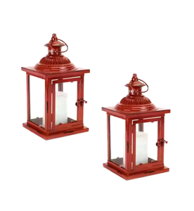 Vintage Antique Style Metal <b>Lantern</b> Simple Glass <b>Indoor</b> Outdoor Candle Holder Handmade Beautiful Metal Item for Home Decoration - Product Image 6