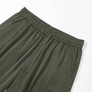 Nuevo diseño de moda para hombres de alta calidad Streetwear estilo Cargo pantalón Color sólido cómodo transpirable hombres Cargo pantalón - Product Image 4