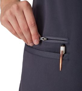 Veste de gommage médicale pour femmes de qualité supérieure soins infirmiers professionnels fermeture éclair léger Durable poches confortables toile 100% - Product Image 4