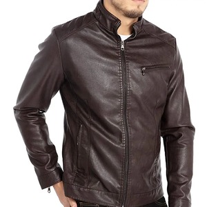Vente en gros Veste en cuir pour homme à la mode Veste en cuir PU pour hommes Veste en cuir de haute qualité Prix bon marché - Product Image 1