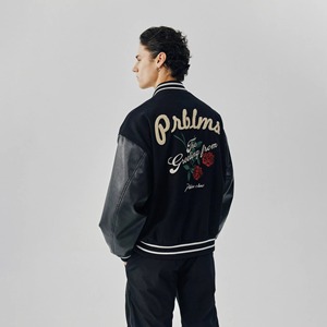 Veste de survêtement de qualité supérieure, tissu de qualité supérieure, manches en laine et en cuir, service OEM, dernier design 2025 - Product Image 5