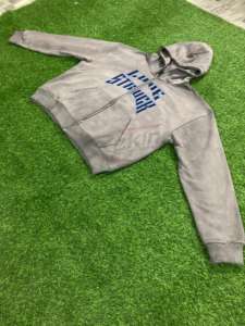 Sudadera con capucha de lavado ácido pesado de alta calidad 100% algodón ropa de calle recortada bordado de angustia cremallera Premium esencial de invierno - Product Image 5