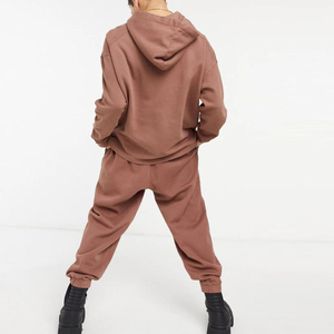 Survêtement à capuche épais et écologique personnalisable pour hommes Joggers en coton mélangé Sweatshirts à poignets côtelés Polaire uni Coupe-vent - Product Image 6