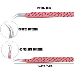 Pinzas Ergonómicas con Punta de Fibra para Extensiones de Pestañas, Pinzas con Punta de Fibra para un Aislamiento y Colocación Perfectos - Product Image 4