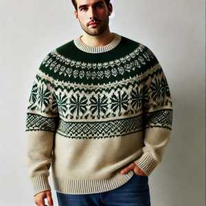 Sudadera de Cuello Redondo para Hombre DYNEGO APPARELS, 100% Lana, Antibolitas, Gruesa, de Punto Acanalado, con Cierre Frontal - Product Image 5