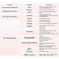 Programador de Llaves de Motocicleta Basado en PC MOTOPRO (Simulador ELV) Compatible con Lectura/Escritura de Transpondedores, Cálculo de Código PIN, Programación de Llaves