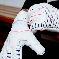Guantes de Portero Profesionales Premium con Palma de Látex, Agarre Fuerte, Cierre de Gancho y Bucle, Unisex, para Partidos de Fútbol