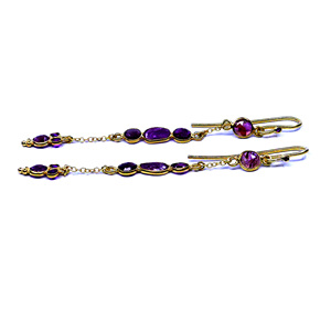 Pendiente colgante en forma de flor chapado en oro de Plata de Ley 925 para mujer, ropa de fiesta, joyería de piedras preciosas de turmalina múltiple, bodas - Product Image 4