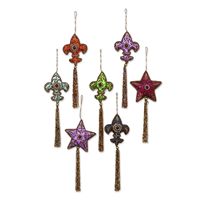 Boule de Noël brodée ornements Style Vintage boules suspendues Zari décorations de Noël décoratives à la main velours rouge