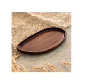 Plateau de service en bois de forme personnalisée de conception fantastique avec poignées découpées pour le plateau de décoration de table le plus vendu - Product Image 4