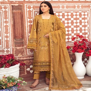 Ramsha Volume ANDAAZ, colección de verano para mujeres, diseñadores paquistaníes, trajes de césped de 3 piezas completamente bordados para ropa de fiesta - Product Image 6