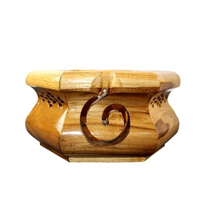 Bol de fil en bois pour tricoter bol de stockage de fil fait main grand support de fil pour le crochet meilleure idée cadeau - Product Image 1