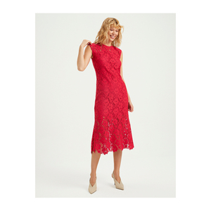 Vestido Midi de Encaje para Mujer de Alta Calidad - Product Image 3