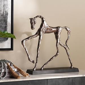 Sculpture de cheval en métal majestueux chef-d 'œuvre artistique fabriqué à la main pièce de déclaration parfaite pour la décoration de la maison ou du bureau - Product Image 1