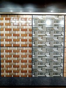 กระเบื้องบุผนังเซรามิกระดับสูงภายนอกเคลือบด้าน 30*60 ซม. ตกแต่งแสงสีเข้มผสมความหนา 9 มม. เอฟเฟกต์ 3 มิติผลิตในอินเดีย - Product Image 4