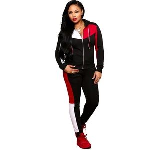 Chándal personalizado para mujer, conjunto de chándal con bordado desgastado, chándal con capucha, chándal, trajes, Sudadera con capucha de lana, venta al por mayor - Product Image 2