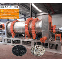 Horno de Carbonización de Carbón Vegetal Activado, Línea de Producción Continua de Carbón, Nuevo Motor, 300-1200KG/H, Precio de Fábrica