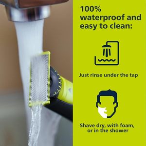 Philips Norelco OneBlade 360 - Recortadora y Afeitadora Eléctrica Híbrida con Cuchillas de Repuesto, Empaque Sin Frustraciones - Product Image 2