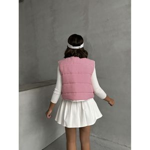 Chalecos Inflables Acolchados con Diseño de Cuadros Vichy para Mujer, Venta al Por Mayor - Product Image 3