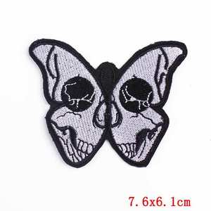 Patchs brodés vintage, motif papillon, chenille, crâne, cœur, design pour hommes et femmes, tissu chenille, applique à coudre écologique, chapeaux - Product Image 4