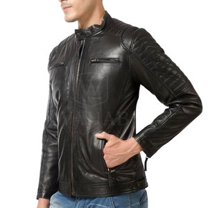 Veste en cuir pour homme très vendue, coupe élégante pour les sorties décontractées, les voyages et le confort quotidien - Product Image 3