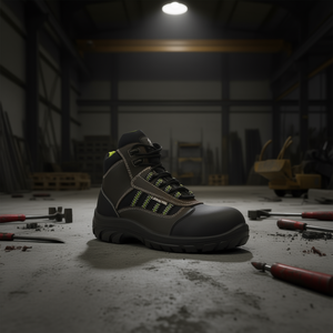 Botas de Seguridad Danube S3 SRC EN20345 Talla 46 Negras/Marrones de Cuero con Forro Textil, Adhesivos Reflectantes y Luces Promocionales - Product Image 3