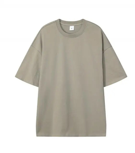 T-shirts en coton biologique surdimensionnés de qualité supérieure, lavés à l'acide, personnalisés, vierges, teints en pièce, imprimés vintage, pour hommes - Product Image 6