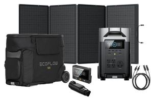 Ecos flows Delta Pro with 400W <b>Solar</b> <b>Panel</b> with Free Pro Bag and MC4 Extension <b>Cable</b> - Special Bundle 1 - Product Image 1