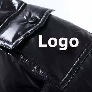 2022 vestes d'hiver brillantes pour hommes, manteaux blancs grande taille, veste à bulles chaudes, doudoune noire, vêtements décontractés, prix de gros - Product Image 2