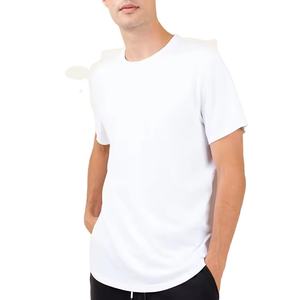 Camisetas de alta calidad, venta al por mayor, camisetas informales con diseño personalizado y hombros caídos, camiseta en blanco con gráfico sólido de alta calidad para hombre - Product Image 4